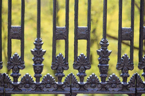 Classic Antique wrought Iron cast fence and railing
