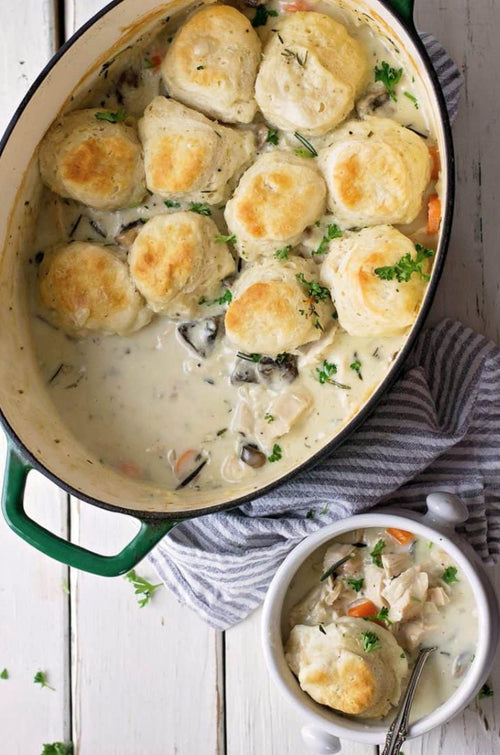 Cast Iron cookware: Chicken & Biscuit Casserole Recipe
