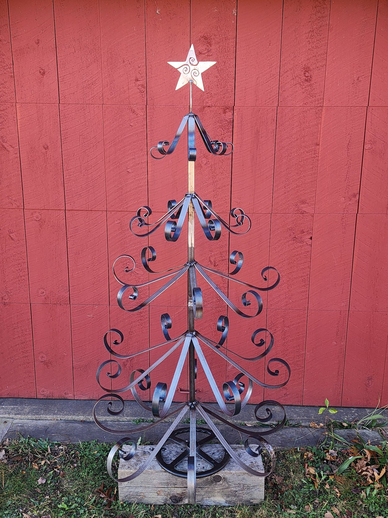 Forged Scroll Christmas Tree - Arc and Hammer
