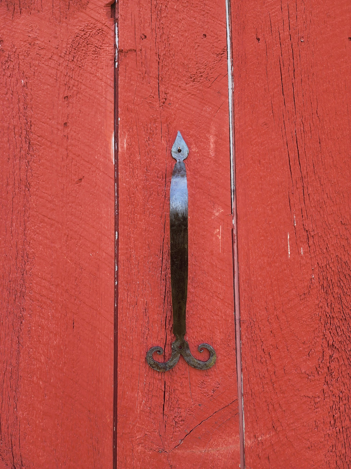 14" Forged Barn Door Pull - Arc and Hammer
