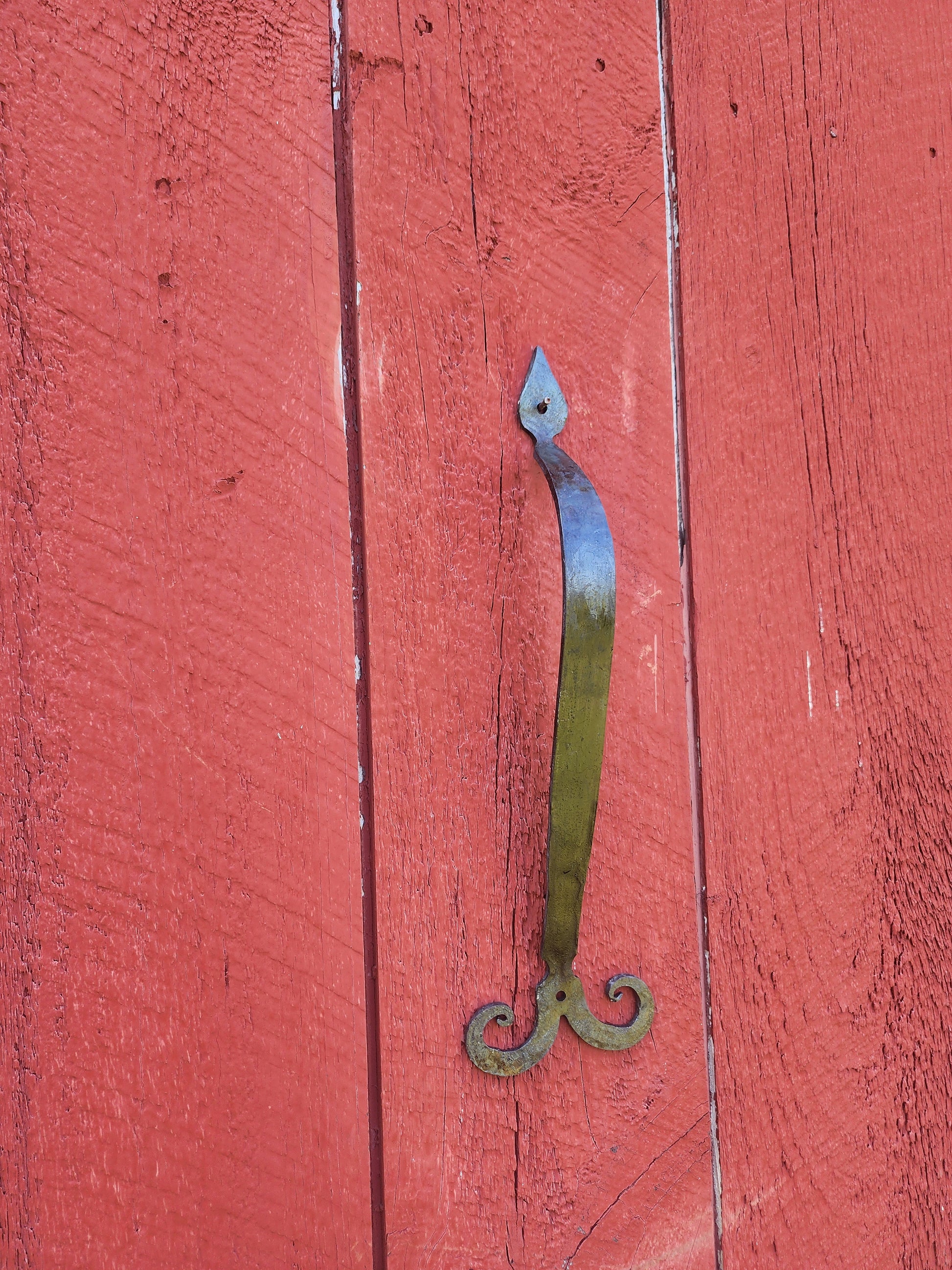 14" Forged Barn Door Pull - Arc and Hammer