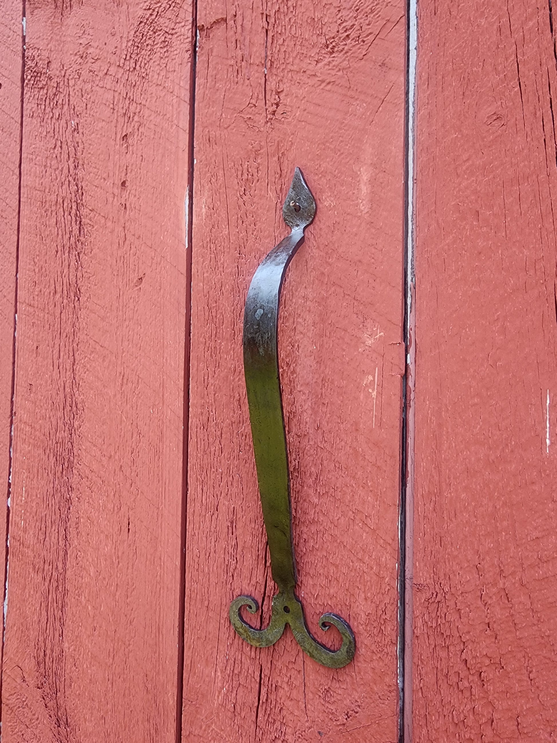 14" Forged Barn Door Pull - Arc and Hammer