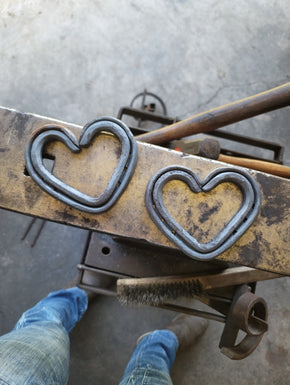 Hand Forged Steel Horseshoe Heart - Arc and Hammer