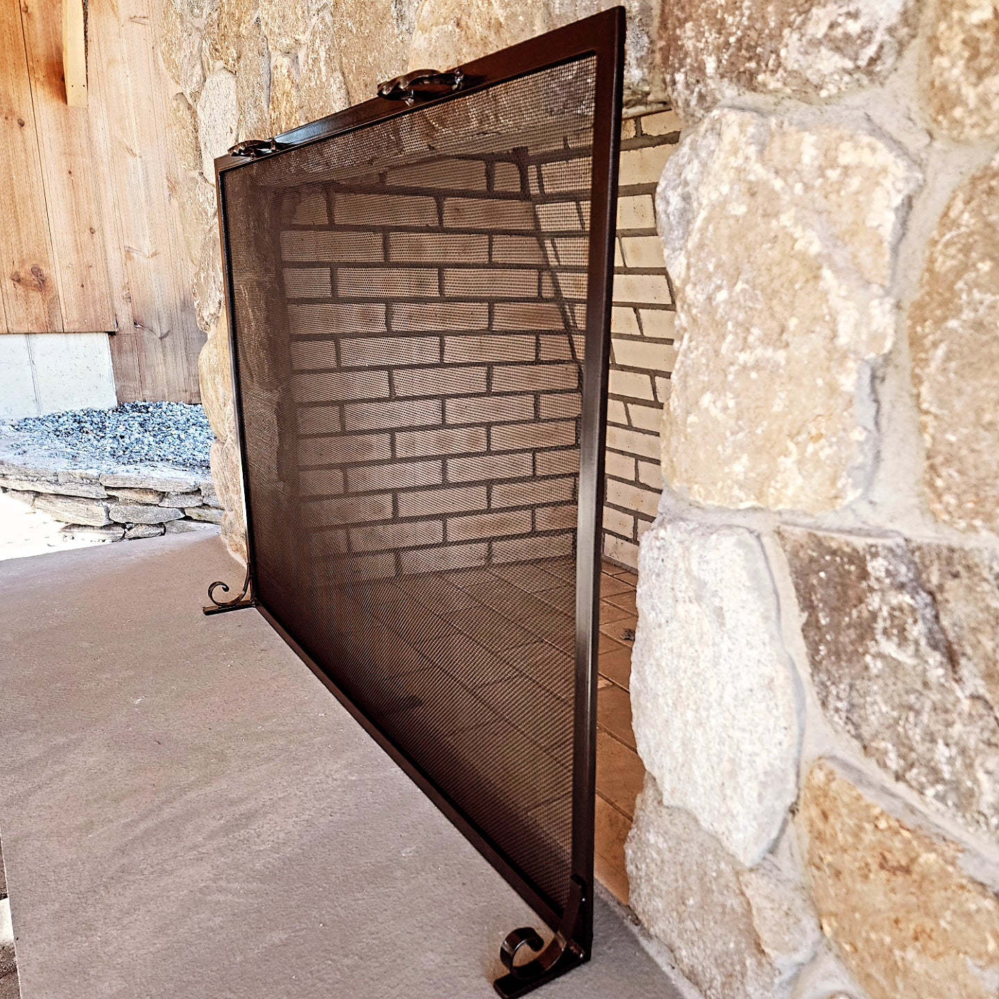 Custom Fireplace Screen - Arc and Hammer