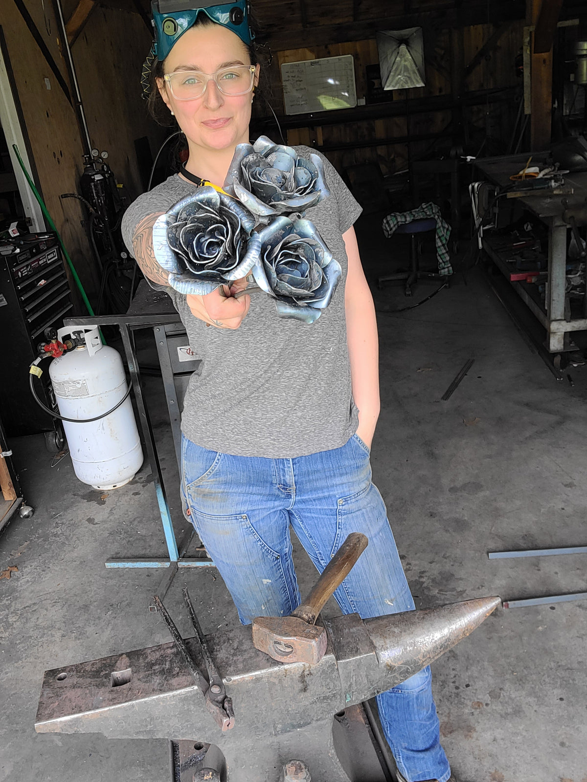 Forging Simple Rose Single Forged Rose – Arc and Hammer