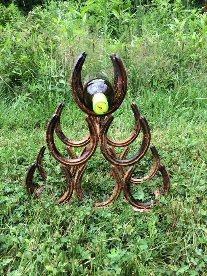 Horseshoe Wine Rack - Arc and Hammer