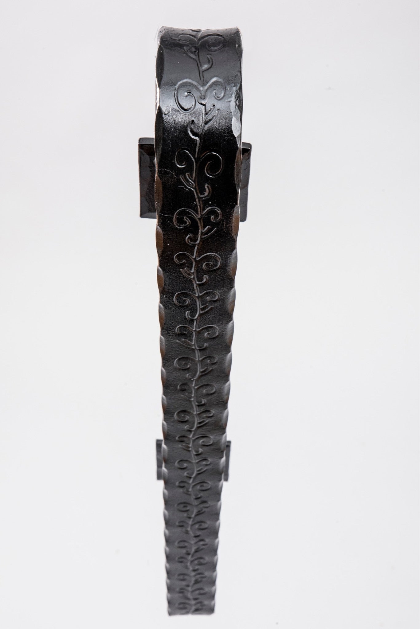 Decorative Hammered and Engraved Grab Bar, Railing Handrail - Arc and Hammer